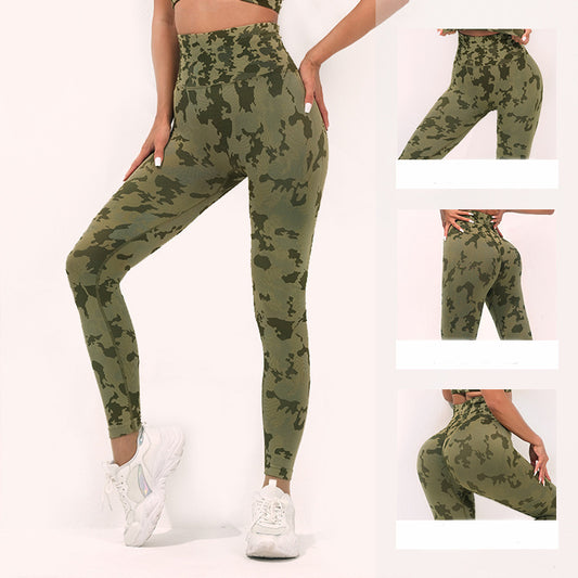 Yoga Pants & Leggings Fashion Camouflage Print Yoga Pants High Waist Seamless Leggings Stretch Butt Lift Running Sports Fitness Pant For Womens Clothing