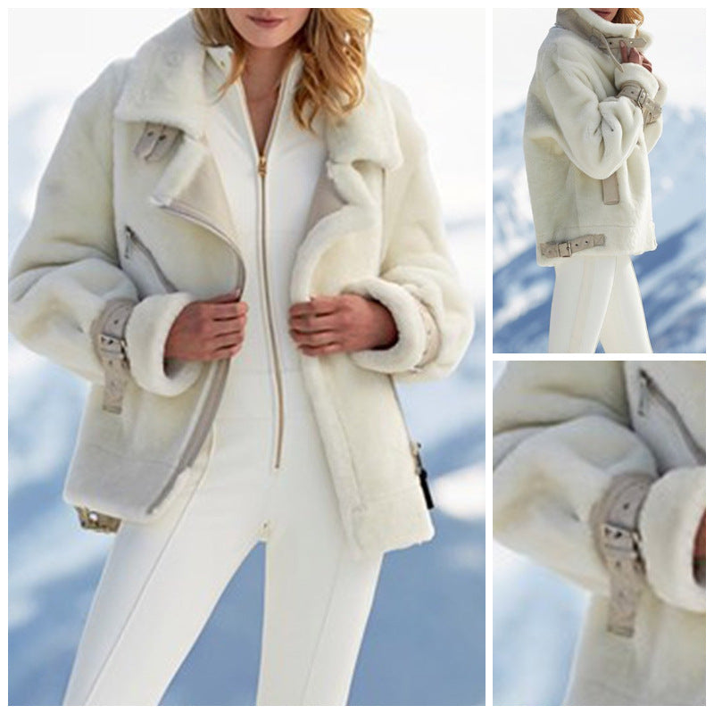 Coats & Jackets Autumn And Winter Women's Zipper Cardigan Plush Warm Jacket Women