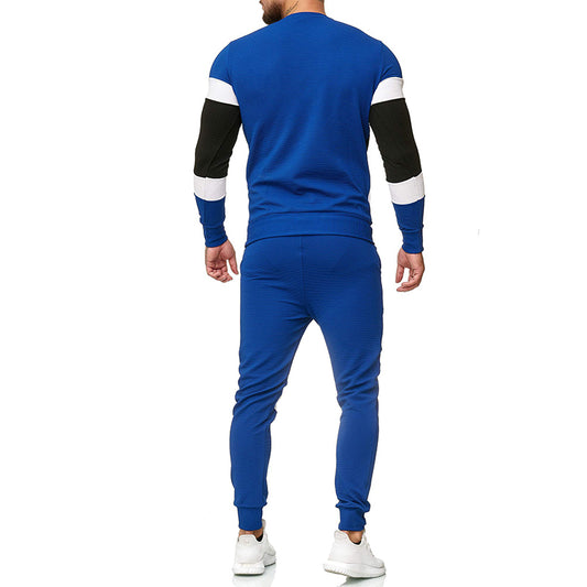 Mens Matching Pants Sets Two-piece sweater color matching