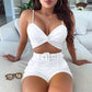 Womens Matching Short Sets New Yellow Short Sling Suit