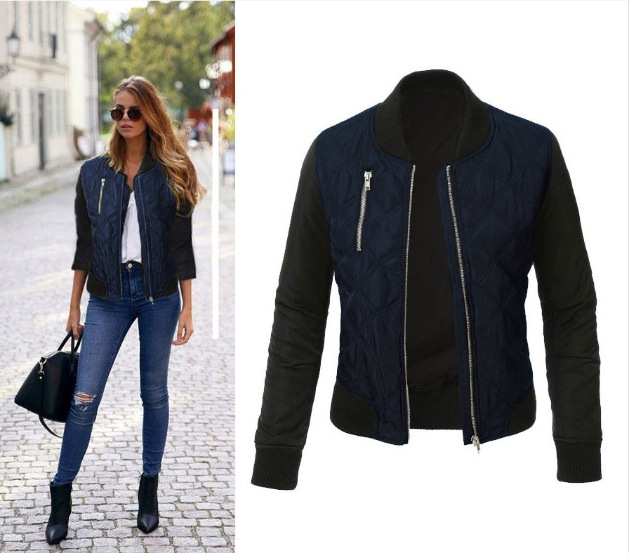 Coats & Jackets Hot winter new solid color fashion zipped cotton jacket women jacket