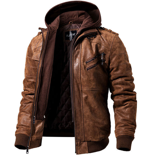 Mens Coats & Jackets Winter Fashion Motorcycle Leather Jacket Men Slim Fit Oblique Zipper PU Jackets Autumn Mens Leather Biker Coats Warm Streetwear