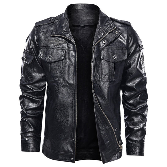 Mens Coats & Jackets Motorcycle PU leather jacket