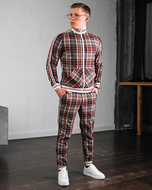 Mens Matching Pants Sets Tide brand plus size sportswear two-piece suit