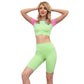 Contrasting stitching yoga suit