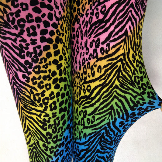 Yoga Pants & Leggings Color Neon Leopard Print Women's Leggings
