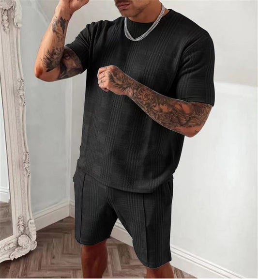 Men's Sports And Leisure Suit AliExpress Short Sleeve Shorts Suit