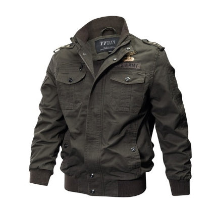 Mens Coats & Jackets Plus Size Bomber Military Jacket Outwear Casual Cotton Army Flight Tactical