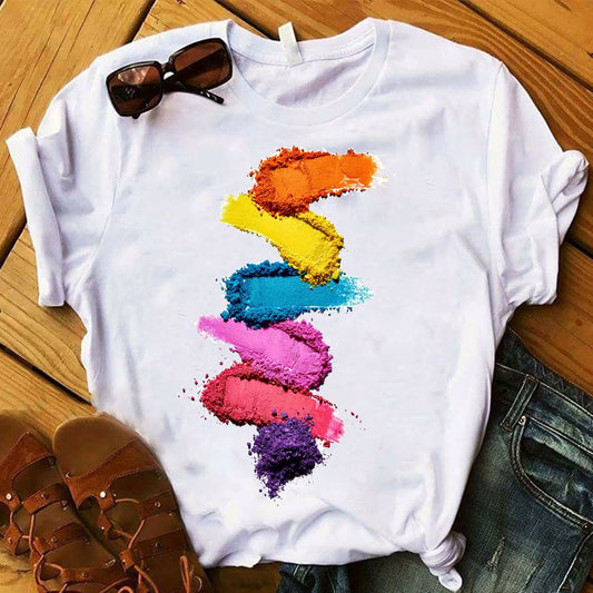 Womens Shirts Nail polish print T-shirt