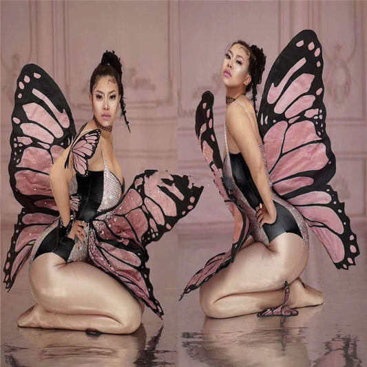 Butterfly wings one-piece suit