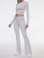 Women's Clothing Round Neck Bell-bottom Pants Suit