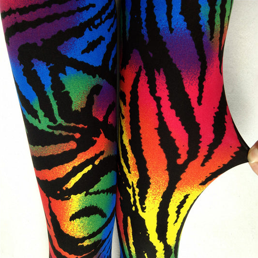 Yoga Pants & Leggings Color Neon Leopard Print Women's Leggings