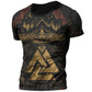 Mens Shirts Polyester Crew Neck Casual Printed 3D T-shirt