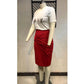Matching Short Skirt Sets Women's Printed Top Irregular Skirt Set