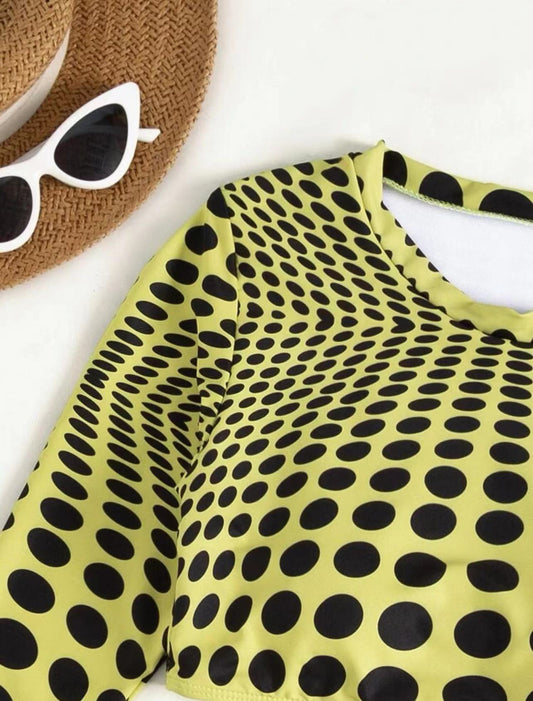 Women's Polka Dot Swimsuit Three-piece Suit