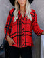 Womens Shirts European And American Lapel Casual Long Sleeve Plaid Printed Lining