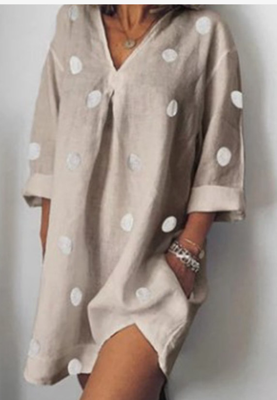 Comfy Dresses Hot Selling European and American Fashion Women's Maxi Bohemian Polka Dot Print Dress