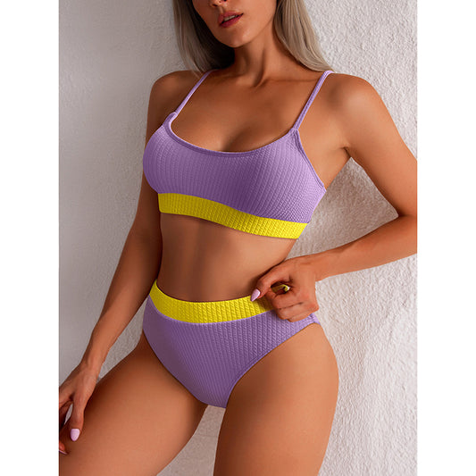 Women's Color Matching Bikini Swimsuit