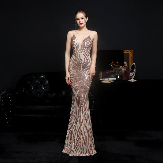 Formal Dresses New Sequined Mermaid Evening Dress